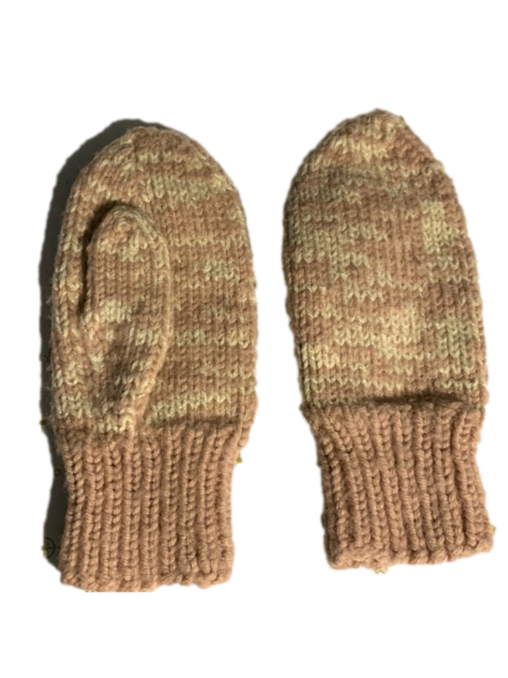 Kids handmade knit mittens